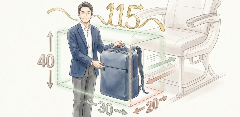 飛行機の足元に置ける荷物のサイズと制限