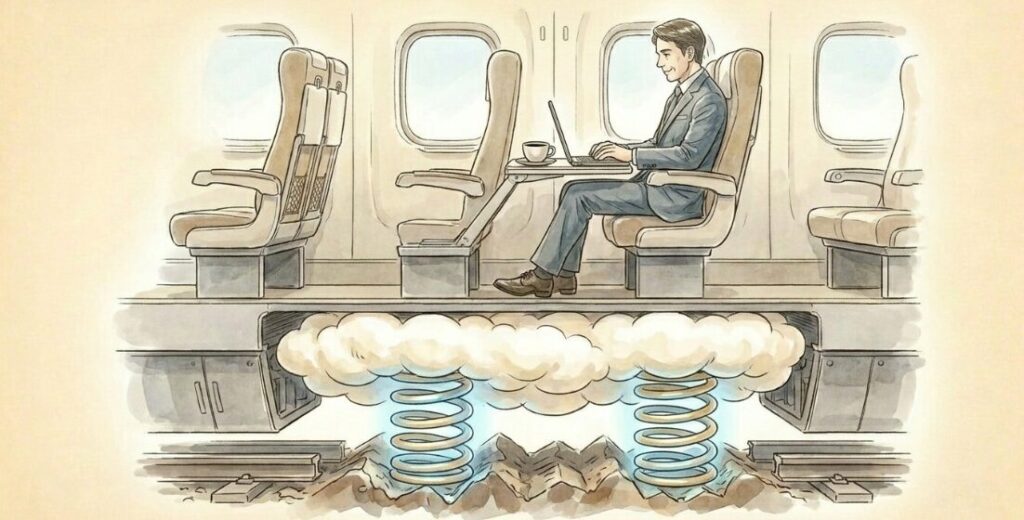 車両の揺れが少ない中央席のメリット