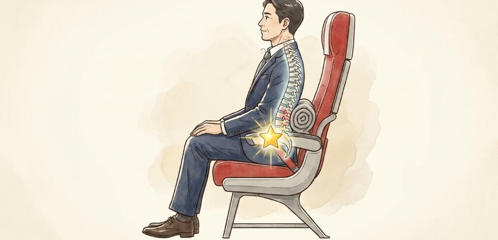 機内で疲れない正しい座り方