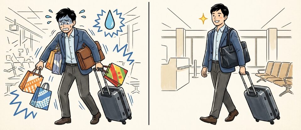 飛行機の手荷物は2個まで