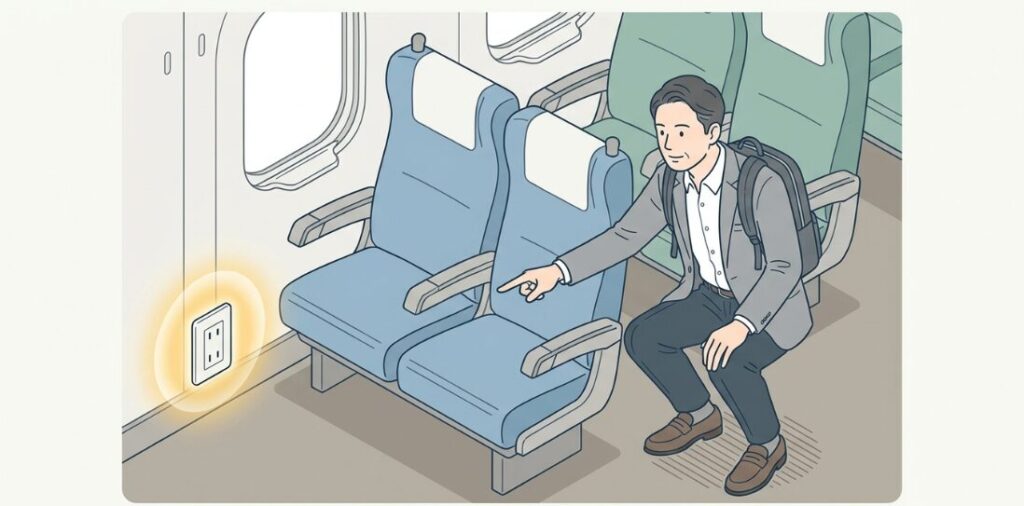 新幹線ひかりのコンセントはココ!基本を押さえておこう