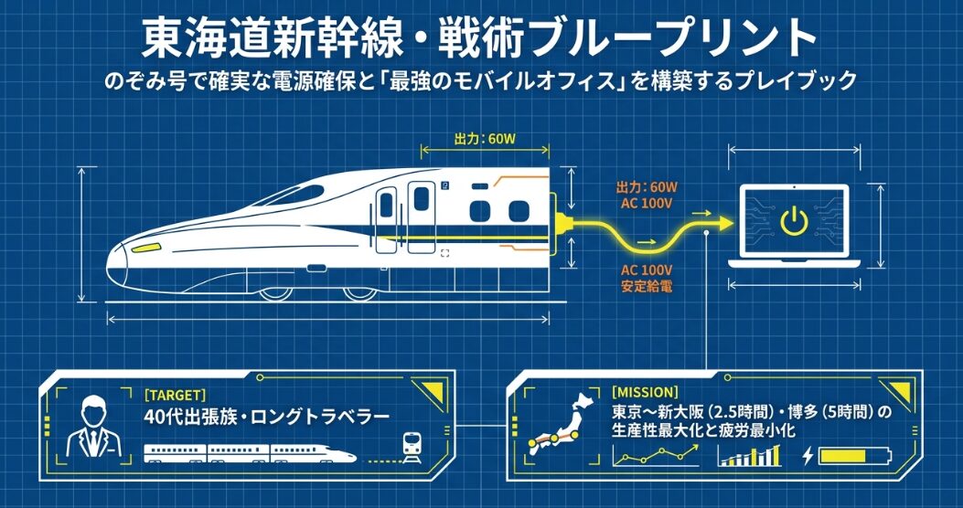 のぞみのコンセントを確実に確保する座席と充電のコツ