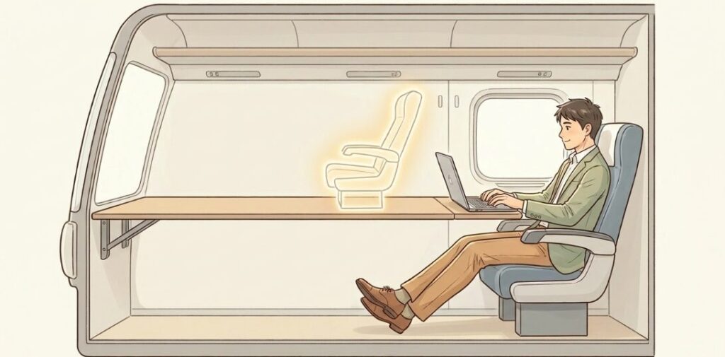 移動中に眠れない悩みを解決する最前列のメリット