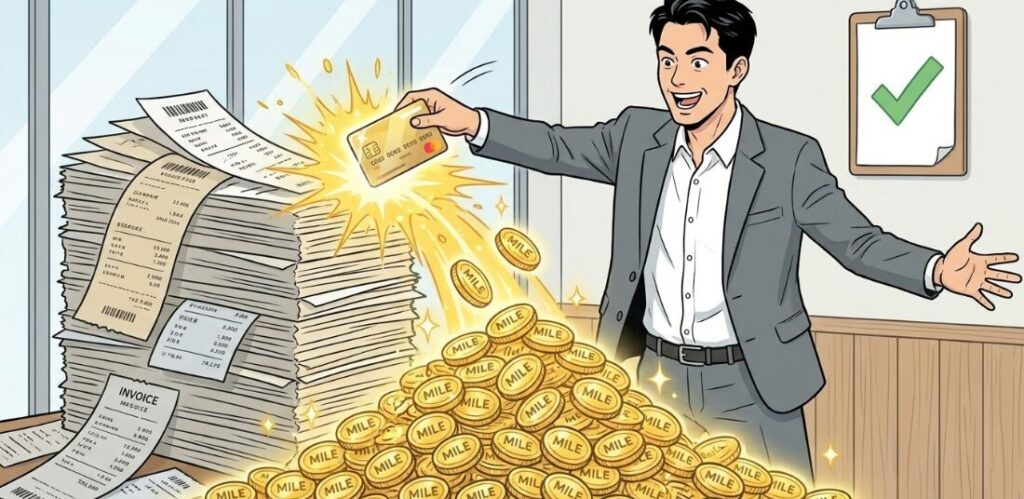 会社の経費立替払いでポイントを獲得する