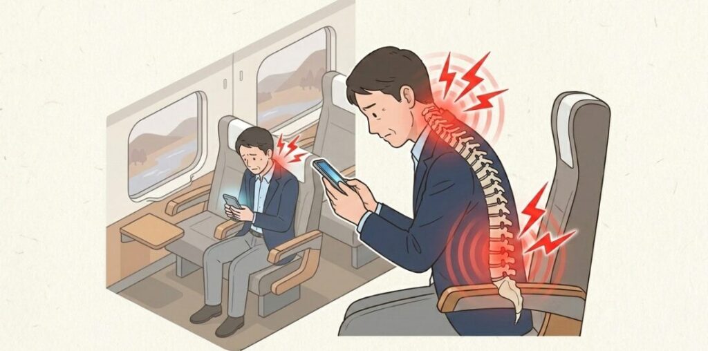 「気づけば首が限界」スマホが生む意外な疲労