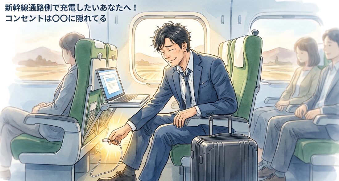 新幹線通路側で充電したいあなたへ
