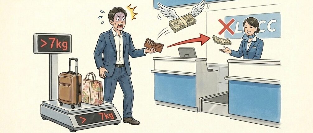 LCCで手荷物が2個を超えた時の追加料金