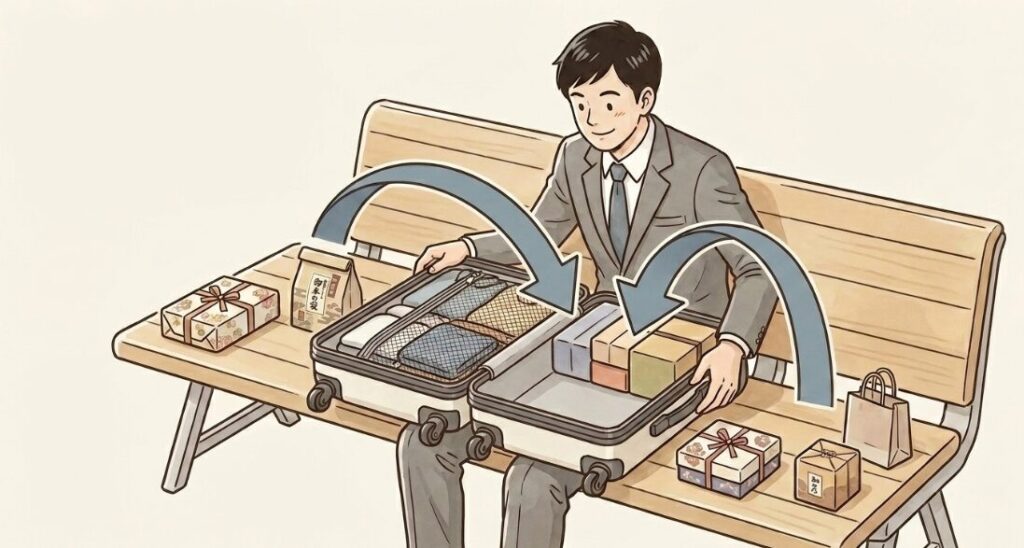 複数の荷物を一つにまとめる収納テク