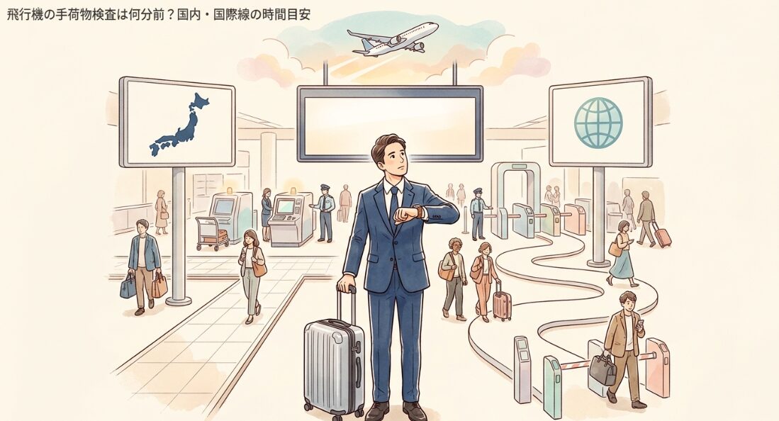 飛行機の手荷物検査は何分前