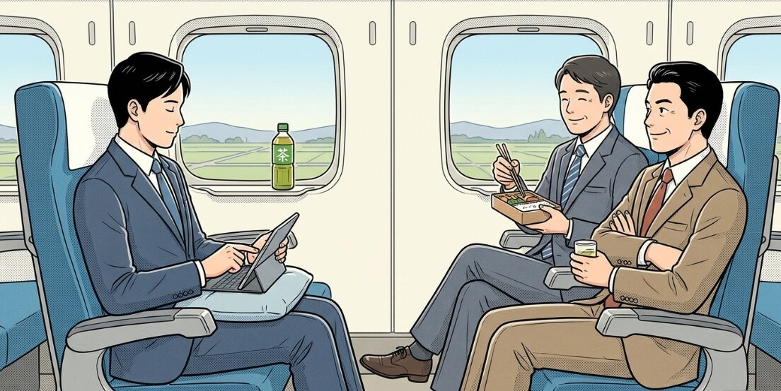 新幹線の向かい合わせ席でテーブルが使えない