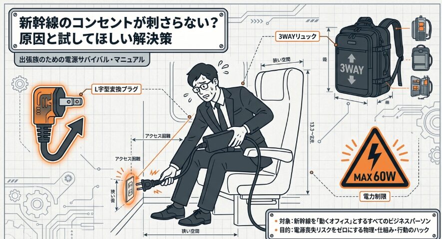 新幹線のコンセントが刺さらない