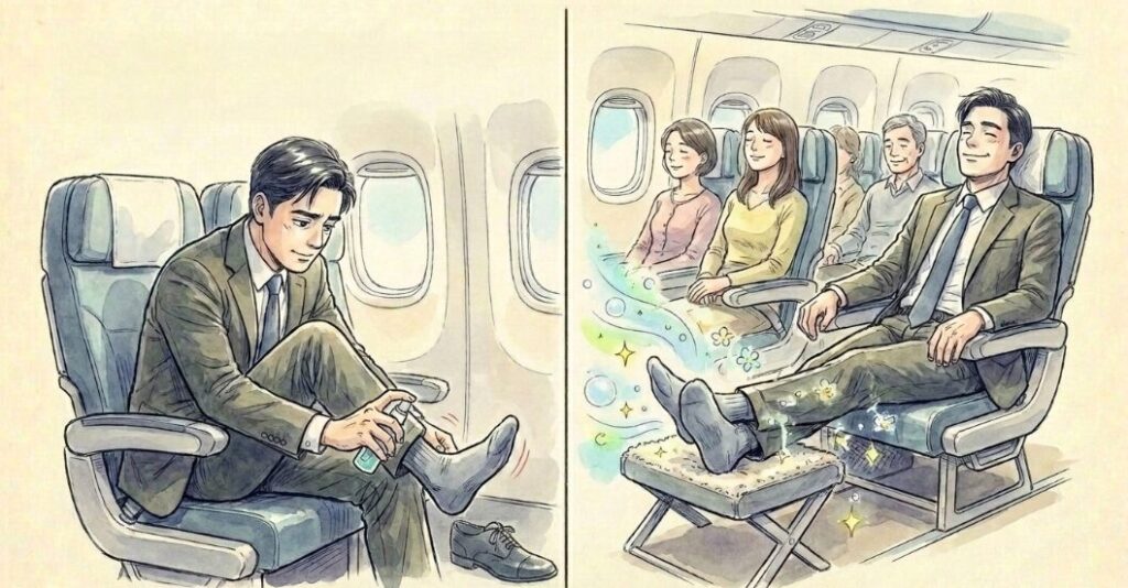 靴を脱ぐメリットと気になる車内のニオイ対策