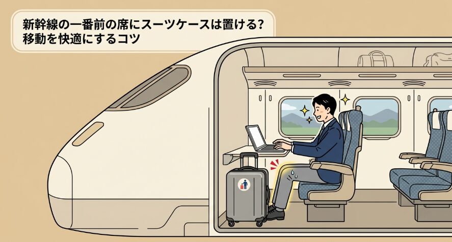 新幹線の一番前の席にスーツケースは置ける？