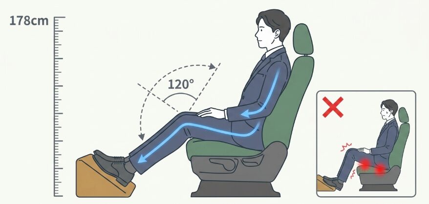 身長178cmの私が実感した最適な座席位置