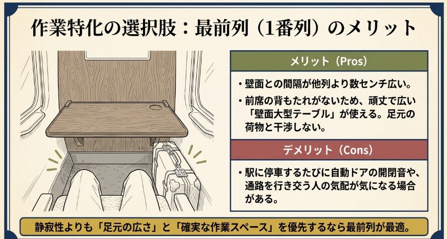 最前列座席を選んだ時のメリット