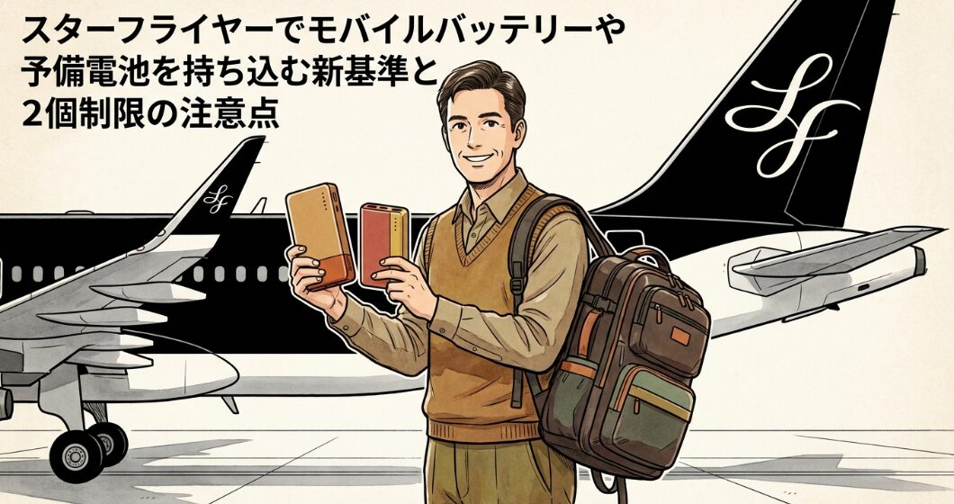 スターフライヤーでモバイルバッテリーや予備電池