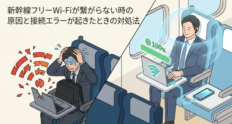 新幹線フリーWi-Fiが繋がらない