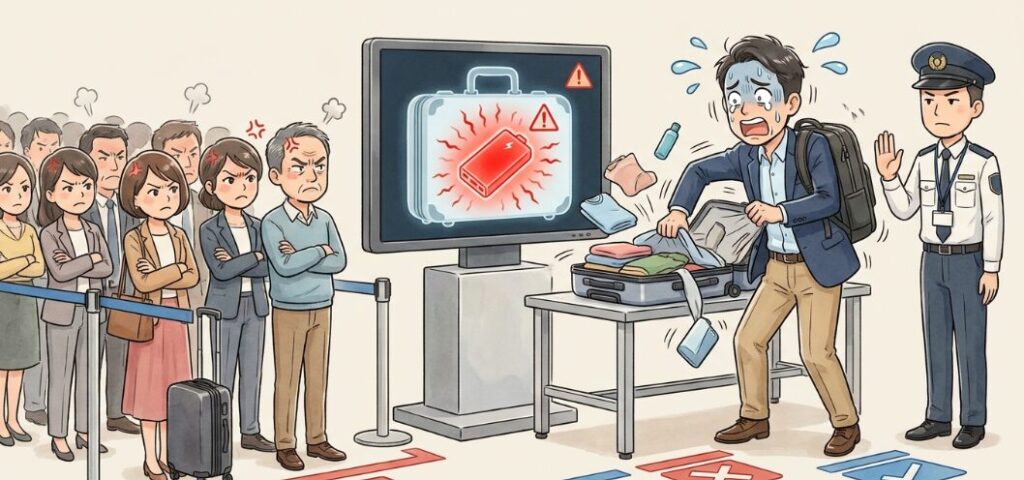 保安検査場で止められた私の失敗談