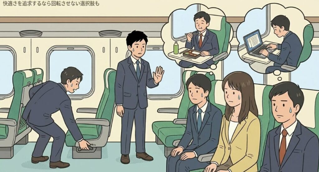 快適さを追求するなら回転させない選択肢も