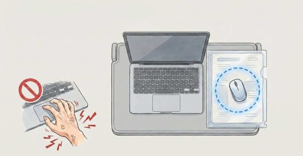 マウス操作が劇的に楽になるスペース活用法