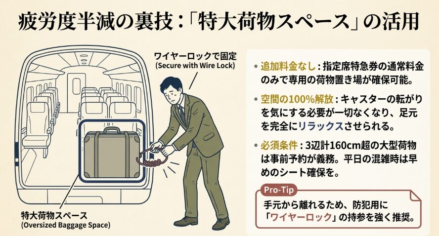 特大荷物スペースを予約する利点