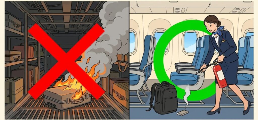 預け入れはNGで機内持ち込みが必須となる理由