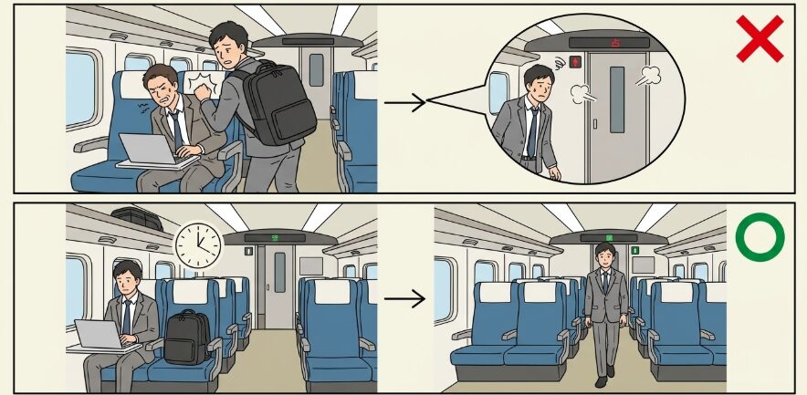 座席から立ち上がる前に確認するメリット