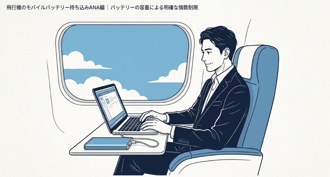 飛行機のモバイルバッテリー持ち込みANA編