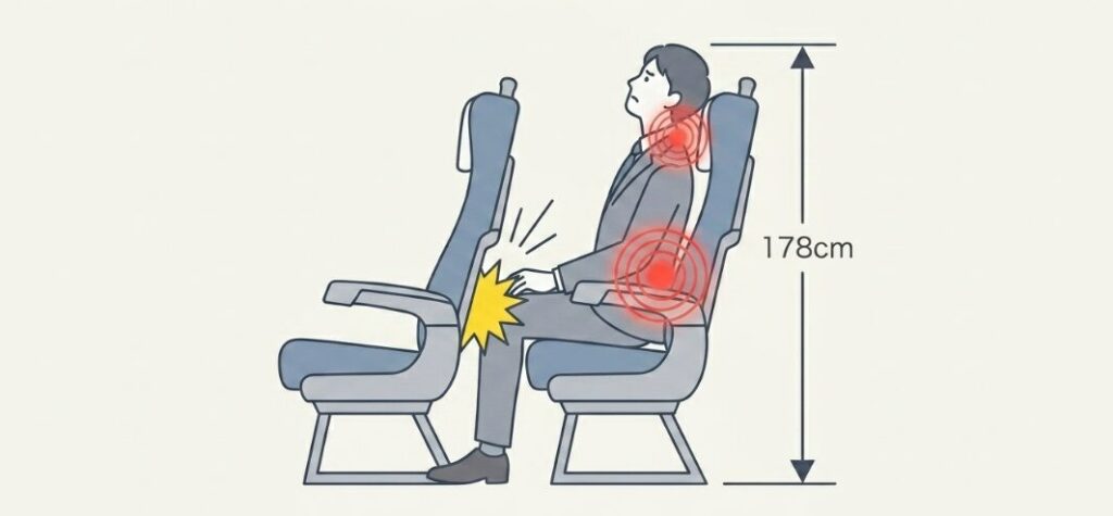 身長178センチの私が感じた座席の狭さとリアルな悩み