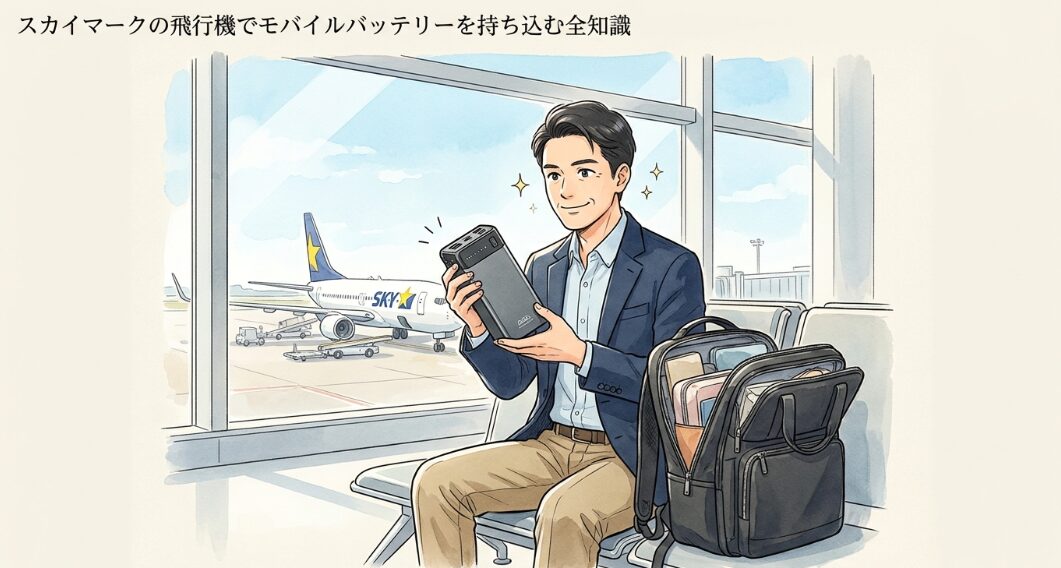 スカイマークの飛行機でモバイルバッテリーを持ち込む全知識