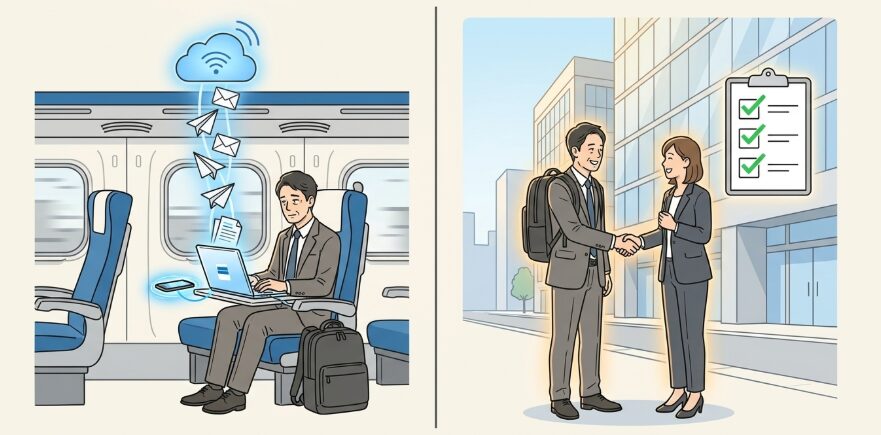 新幹線の車内で安定して通信するメリット