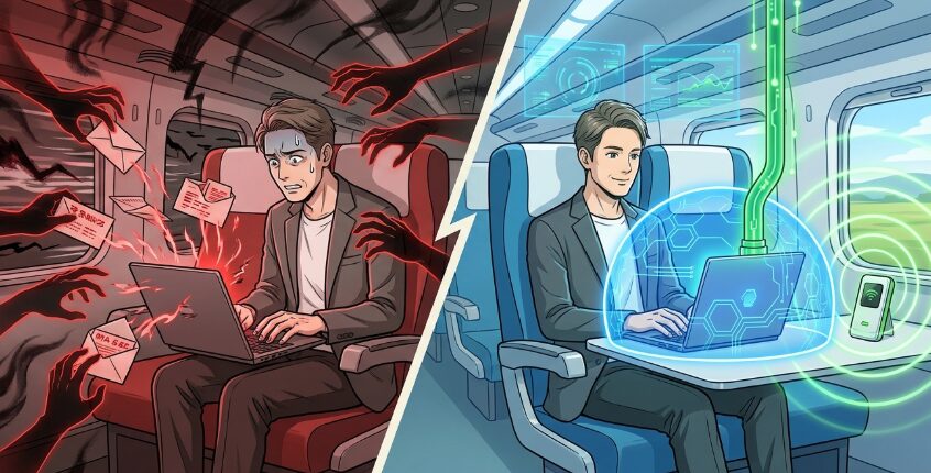 新幹線のフリーWi-Fiの安全性は？