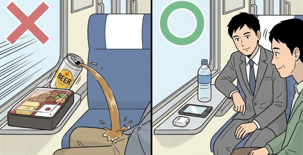 窓側の共有カウンターを賢く活用する