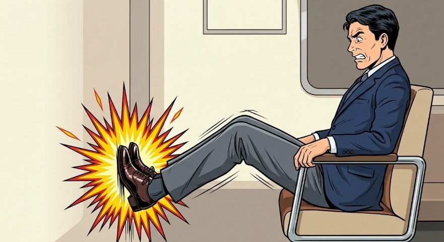壁との距離が近くて足が伸ばせないデメリット