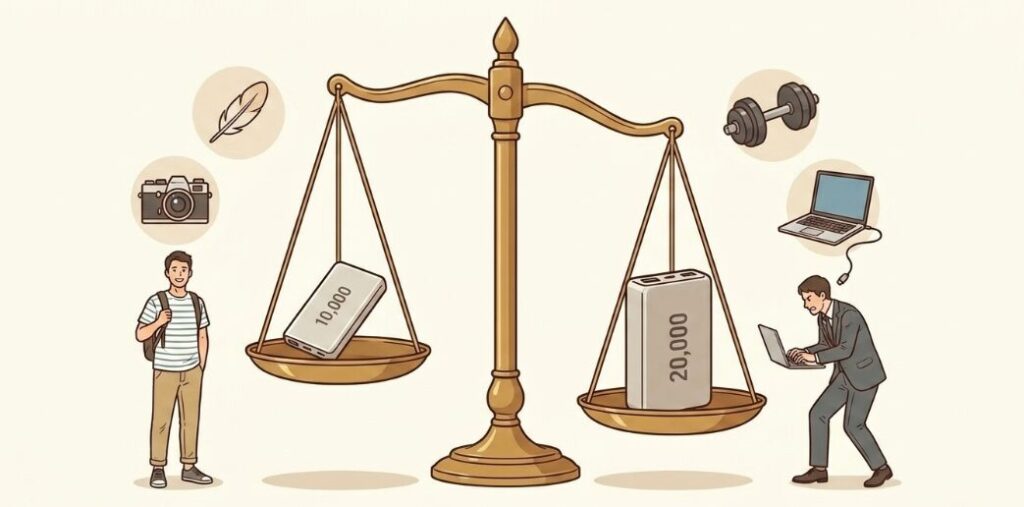 旅先での充電切れを防ぐ最適なスペックの比較
