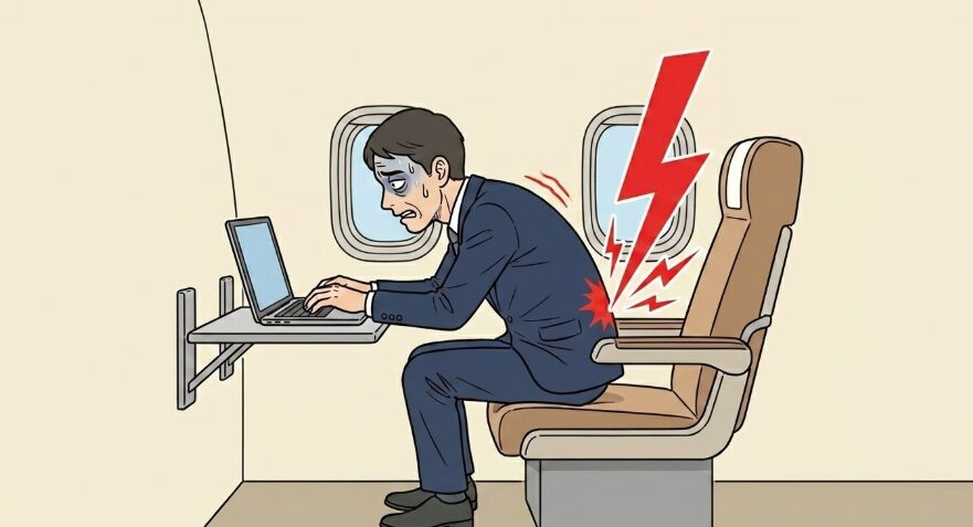 テーブルが遠くて腰に負担がかかる盲点