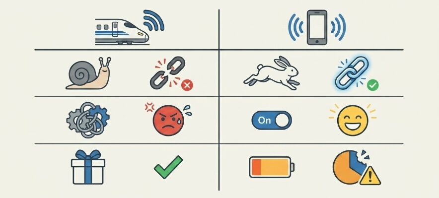 接続を諦めてスマホのテザリングを比較