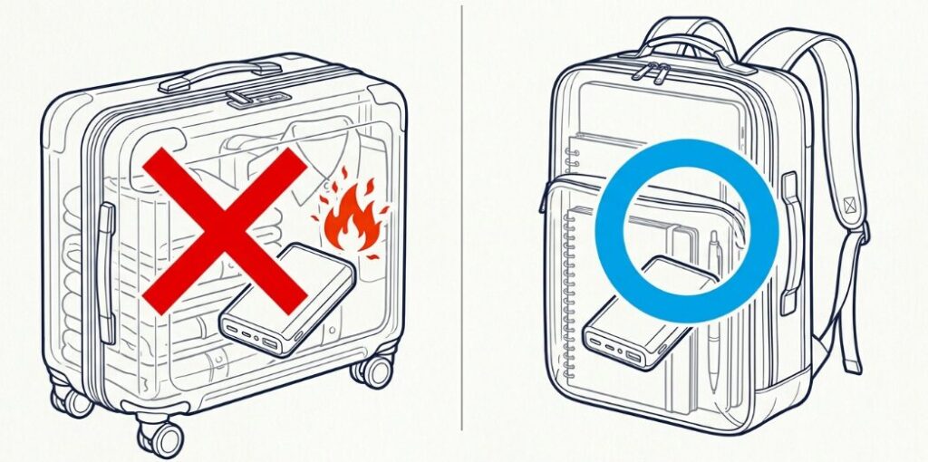 預け入れはNGで手荷物ならOK