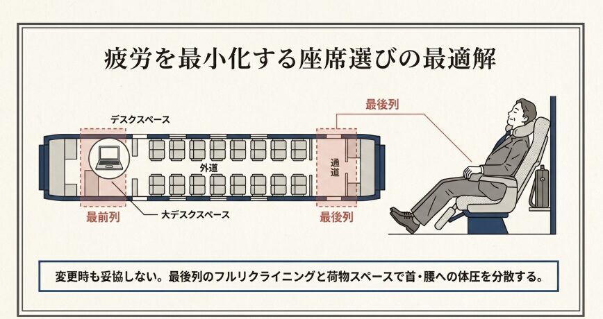 首や腰への負担を減らす座席選びのコツ