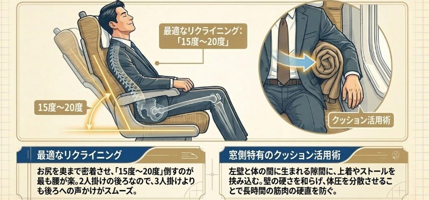 長距離移動で腰の負担を減らす座り方