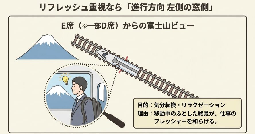 東海道新幹線で私が必ず狙うおすすめの座席位置
