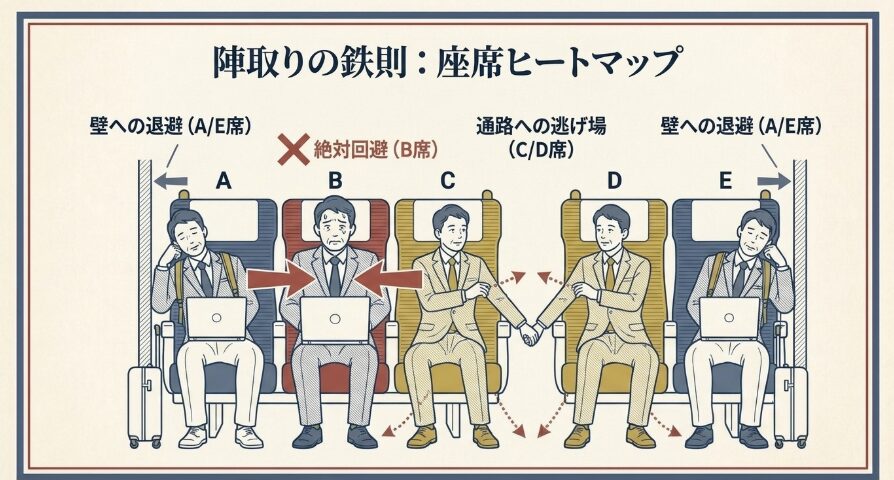 隣席との「境界線」をスマートに引くための座席選びの極意
