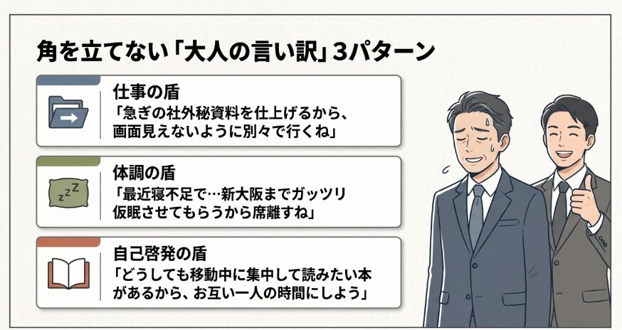 角を立てずに席を離したい時の言い訳