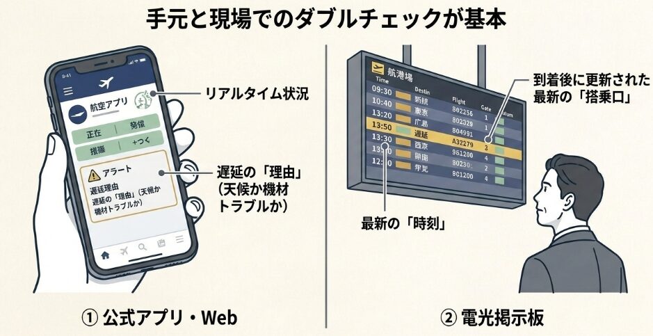 遅延情報はどこで確認できる?