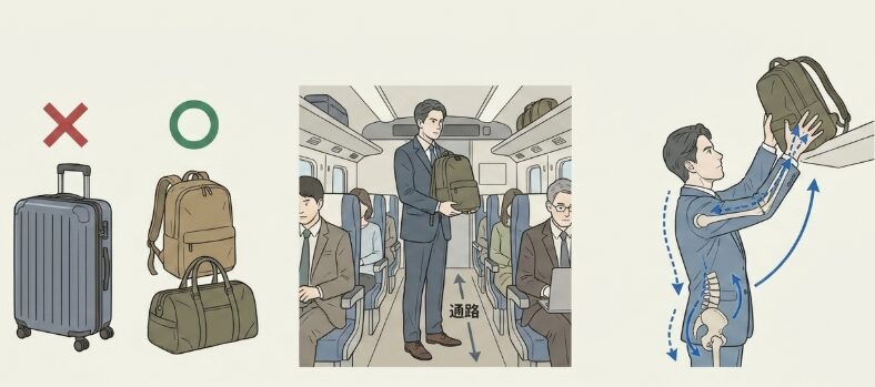 網棚を安全かつスマートに使うためのコツ