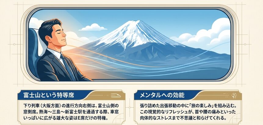 私が東海道新幹線でE席を選ぶ理由