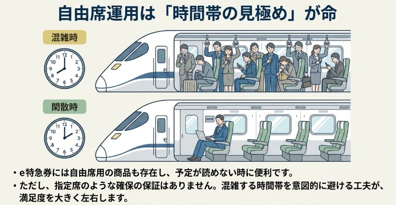 自由席を選ぶとき