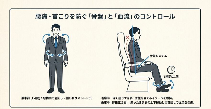 月1回乗る私が実践する乗車前の首と腰のケア