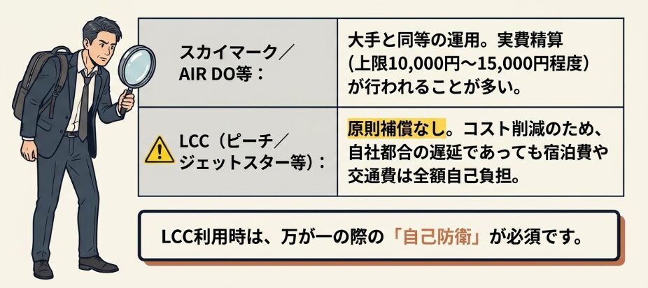スカイマークやAIR DOの遅延対応