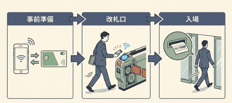交通系ICカードを登録してタッチ乗車